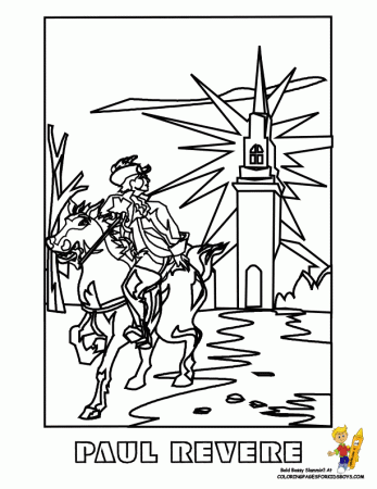 Paul Revere Coloring Pages