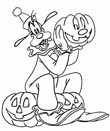Goofy Pumkins - Halloween Coloring Pages : Coloring Pages for Kids 