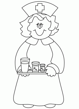 Printable Nurse Hat Coloring - Doctor Day Coloring Pages : iKids 