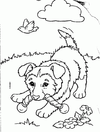 Puppies | Free Printable Coloring Pages – Coloringpagesfun.com