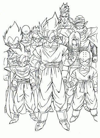 2014 Dragon Ball Z coloring pages