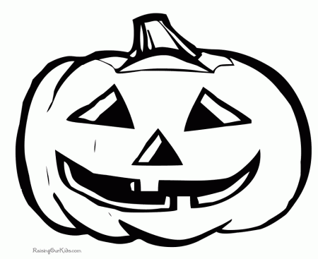 Free Halloween Pumpkin Coloring Pages Pic 13