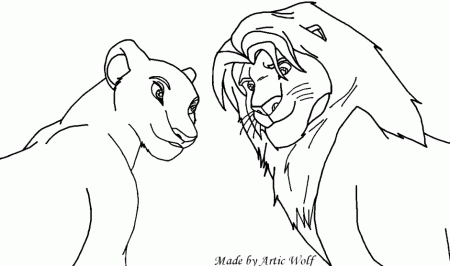 Nala And Simba Coloring Pages Coloring Pages Of Simba And Nala 