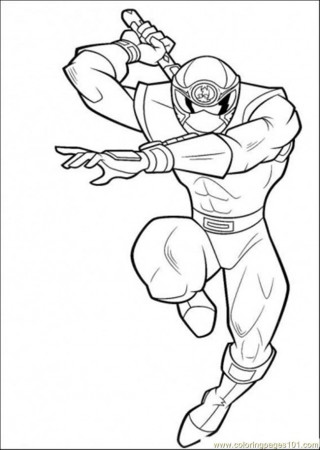 Coloring Pages Ranger White (Cartoons > Power Rangers) - free 