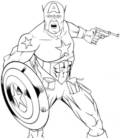 Captain America Angry Coloring Page - Captain America Coloring 