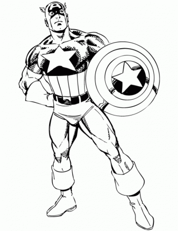 Old School Captain America Coloring Pages | Coloring Pages