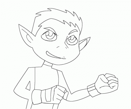 7 Beast Boy Coloring Page