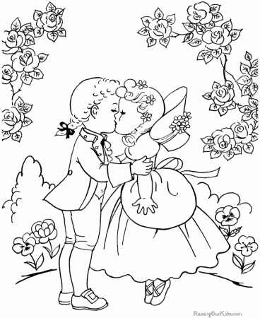 Valentine Day Coloring Pages for Kids - 044