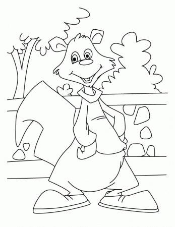 Happy squirrel coloring pages | Download Free Happy squirrel 