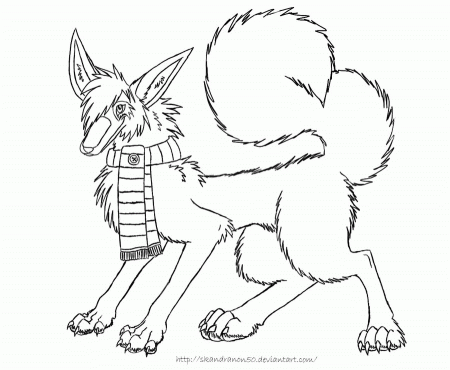 uncolored scene were wolf by Skandranon50 on deviantART