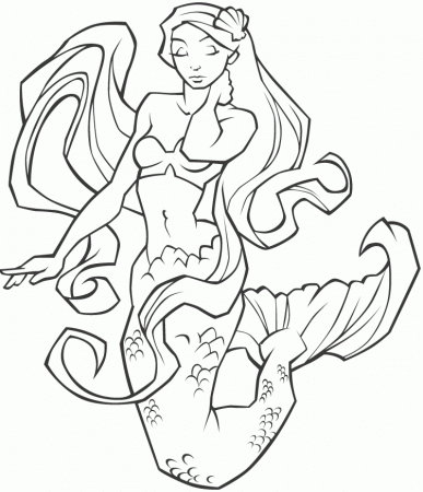 Pretty Mermaid Coloring Pages Images & Pictures - Becuo