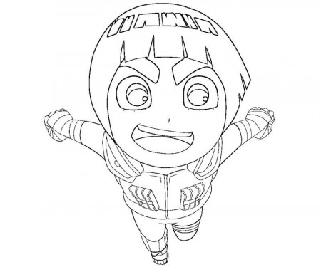 Rock Lee 1 Coloring | Crafty Teenager