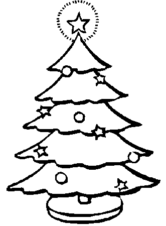 Colouring Pages Christmas Tree Kids