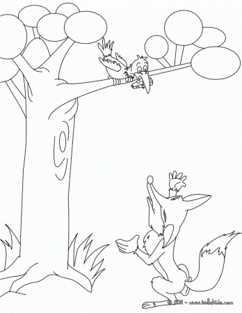 THE RAVEN AND THE FOX coloring page | - coloring pages -