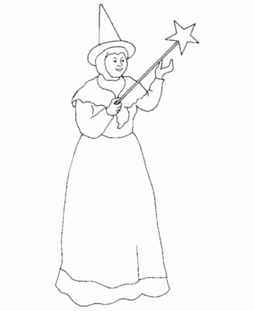 BlueBonkers - Medieval People Coloring Sheets - Witch - Free 