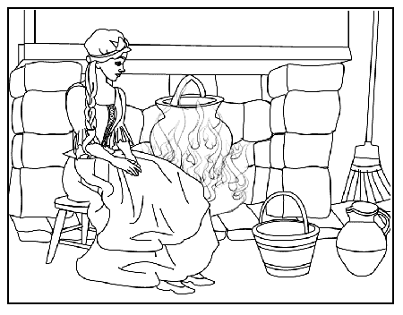 Kids Pages - Cinderella coloring page1