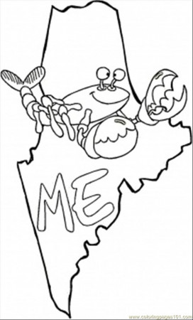 Coloring Pages Map Of Maine (Countries > USA) - free printable 