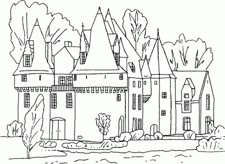 castle coloring page for kids : Printable Coloring Sheet ~ Anbu 