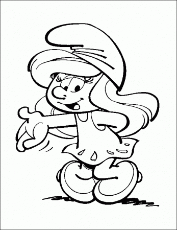 smurf cartoon Colouring Pages