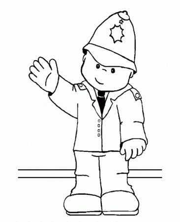 Printable Policeman Coloring Page For Kids - Police Coloring Pages 