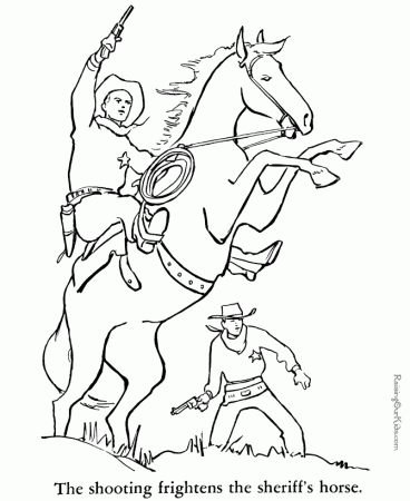 Printable coloring pages of horse 016