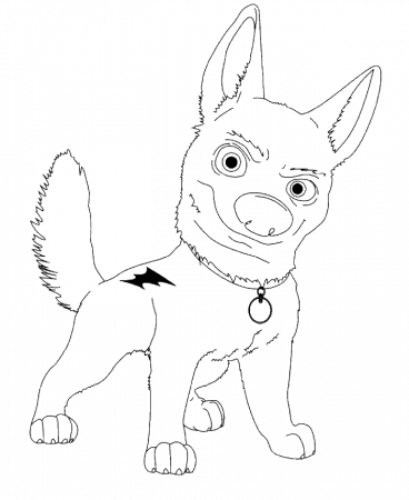 The Mighty Bolt Coloring For Kids - Bolt Coloring Pages : Free 