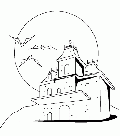 Free Printable Haunted House Coloring Pages