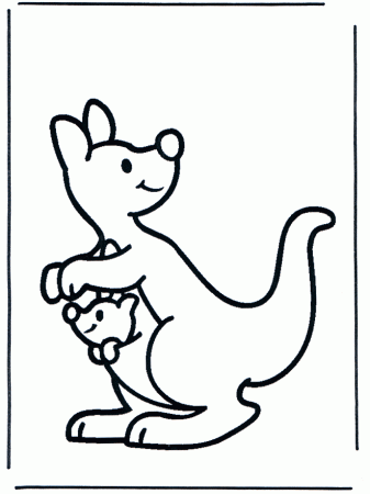 Coloring Page - Kangaroo animal coloring pages 1