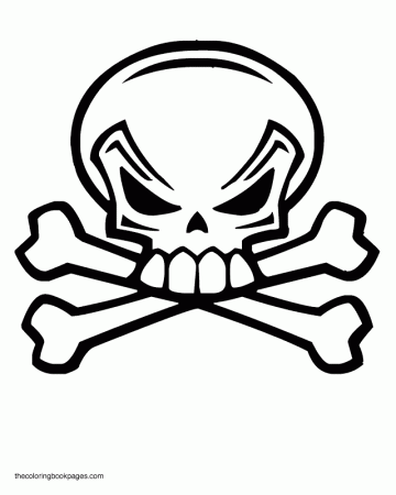 Skull and Crossbones 4 - Skull Coloring Pages
