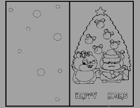 Pictures Christmas Card Coloring Pages - Christmas Coloring Pages 