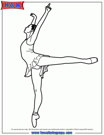 Ballerina Dancing Coloring Page | Free Printable Coloring Pages