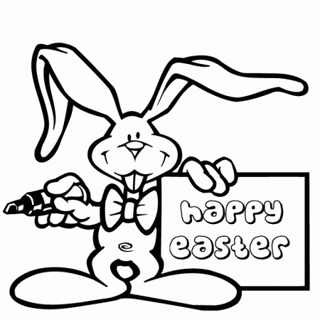 Easter Bunny Coloring Pages Printable Easter Bunny Coloring Page 
