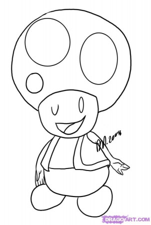 Super Mario Toad Coloring Page Images & Pictures - Becuo
