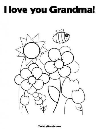 Love You Grandma Coloring Pages