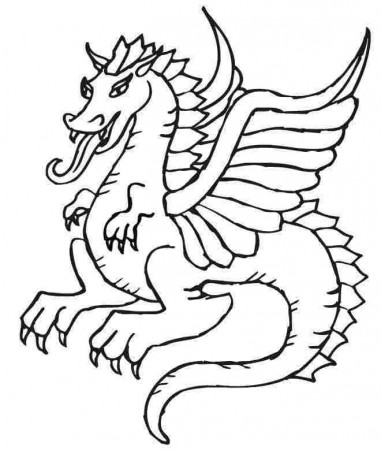 Free Printable Dragon Coloring Pages For Kids #586.