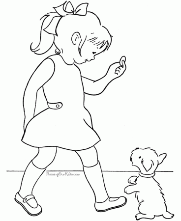 Free dog coloring pictures to print 070