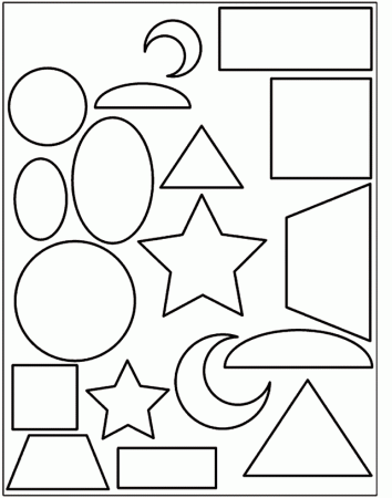 Basic Shapes Coloring Pages Free Printable Download | Coloring 