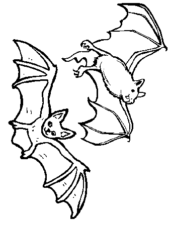 Coloring Pages Of Bats For Halloween