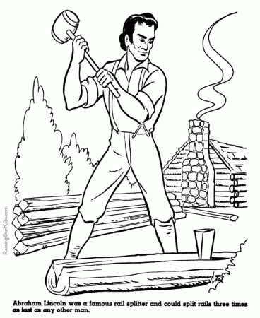 Life of Abraham Lincoln history coloring pages 054