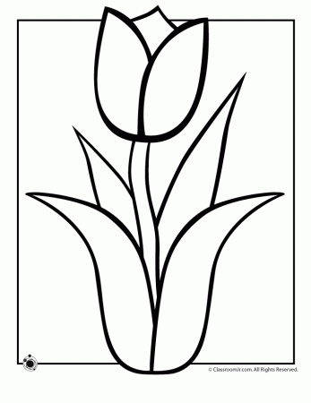 spring coloring pages tulip page classroom jr