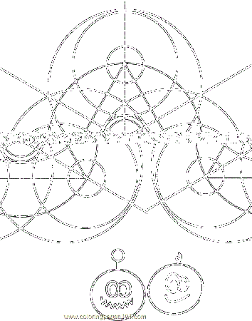 Octagon Clock Coloring Page