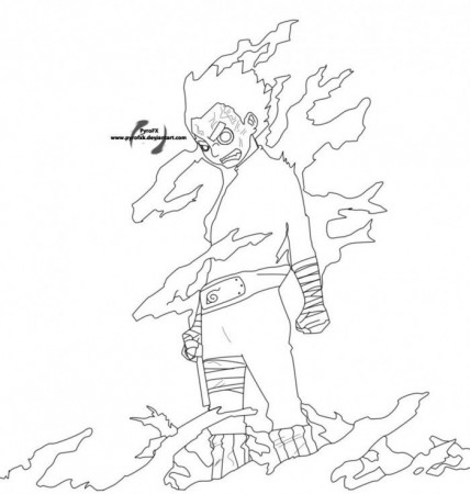 Naruto Rock Lee Coloring Pages
