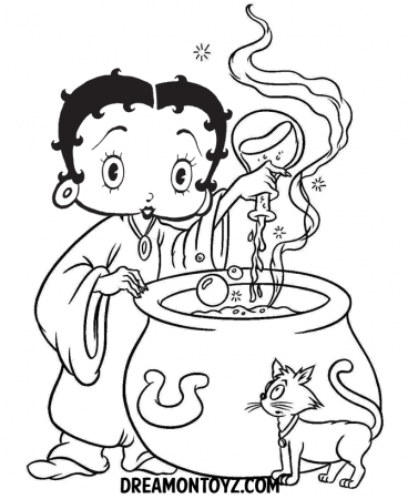 Betty Boop Pictures Archive: Halloween Betty Boop Coloring Book Pages