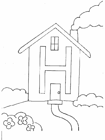 H House Alphabet Coloring Pages & Coloring Book