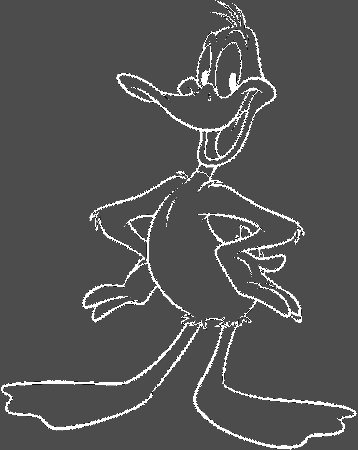Daffy Duck Smile Coloring Pages - Looney Tunes Cartoon Coloring 