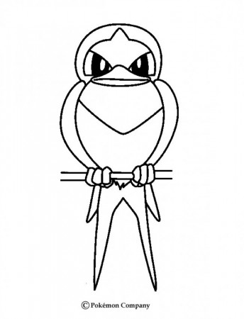 NORMAL POKEMON coloring pages - Taillow