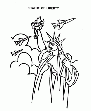 Free Printable Statue of Liberty Coloring Pages For Kids