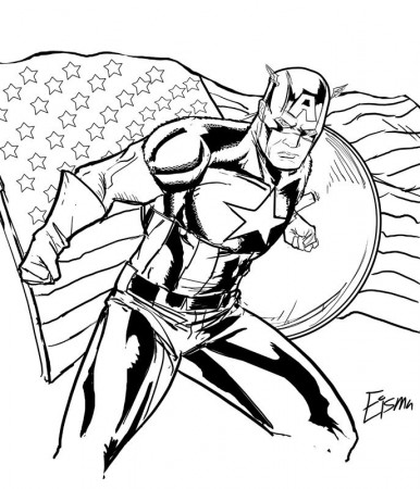 Free Printable Captain America Coloring Pages For Kids