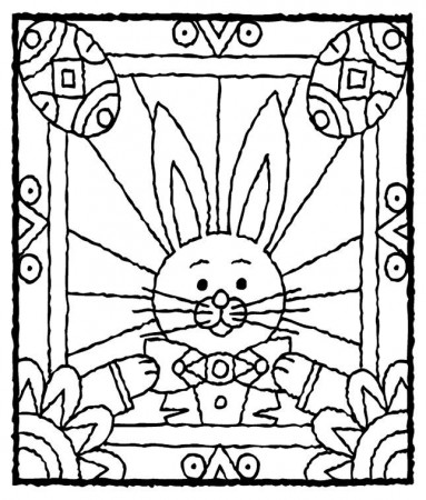 Easter bunny stained glass window | school - Easter