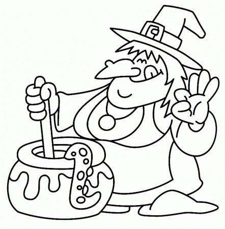 Halloween Coloring Pages Witch | Free Day Images